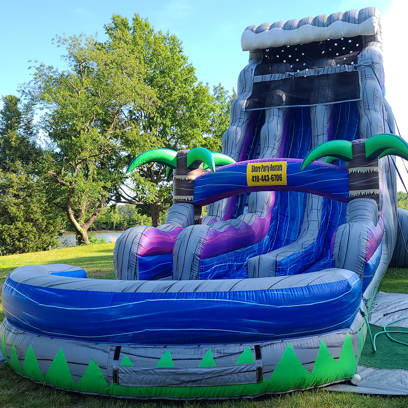 24ft Dual Lane Water Slide Rental in Maryland