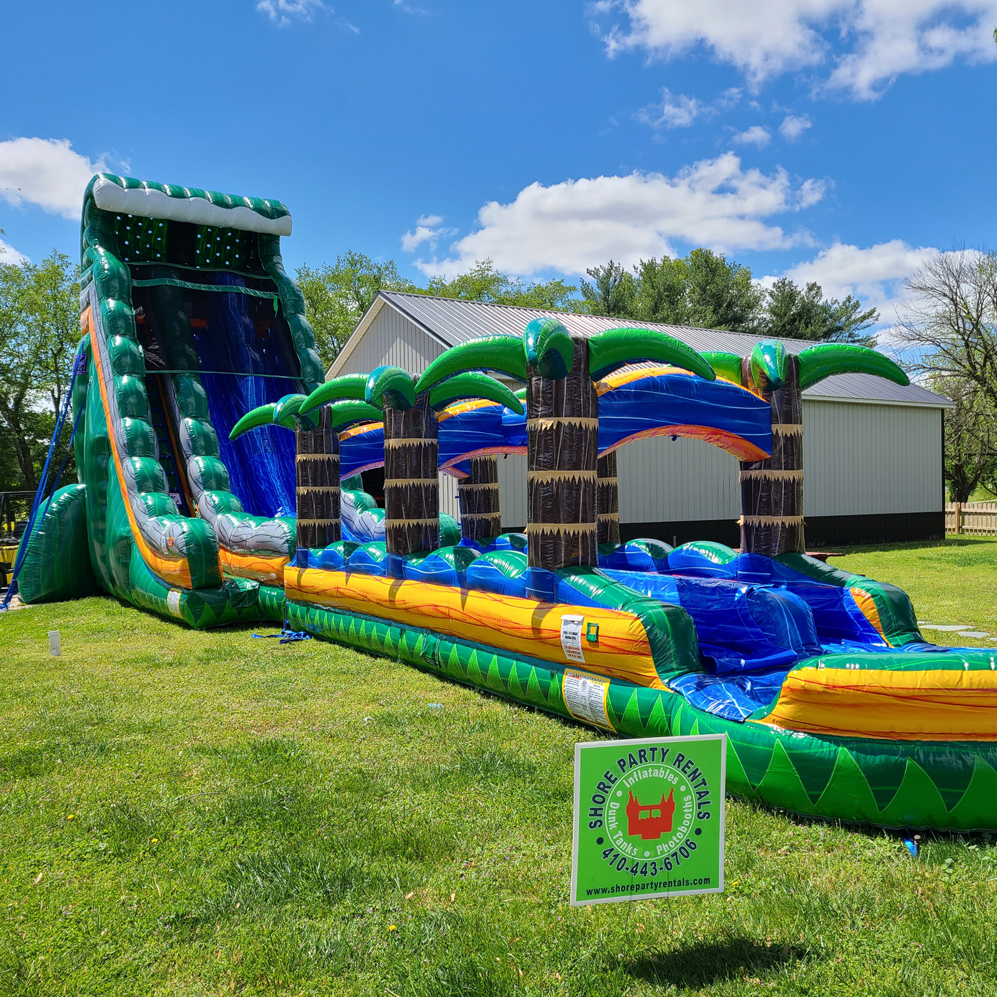 27 Foot Tall Aloha Water Slide With Slip n Slide - Destination Events