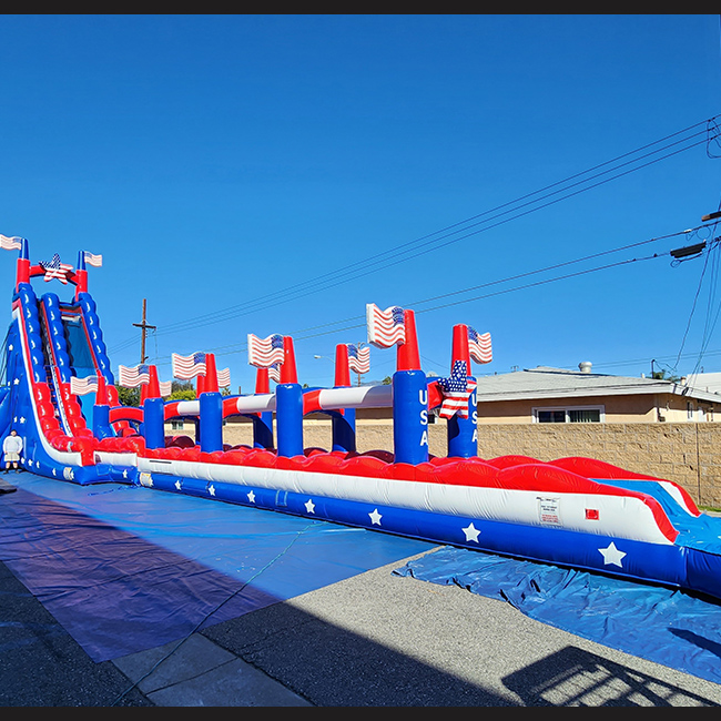 37' ft Stars and Stripes Slip n Slide Rental